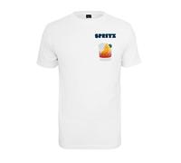 Mister Tee Men's Vintage Spritz Tee Round Neck T-Shirt, White, XS