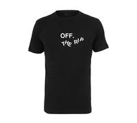 Mister Tee Off The Rip Tee T-Shirt Top Shirt Lettering Print Black Basic