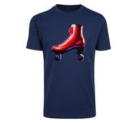 Mister Tee Roller Tee Men's T-Shirt Roller Skates Retro Red Blue 100% Cotton