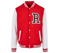 Mister Tee Rose College Jacket Transition Jacket Sport School Red White Collar