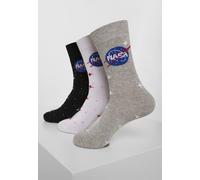 Mister Tee Socks NASA Insignia Socks 3-Pack Black/Grey/White