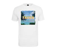 Mister Tee Tacos T-Shirt Top Shirt Summer Beach Palms White Cotton Men