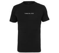 Mister Tee Thank Me Later Tee T-Shirt Top Subtle Print Black Basic