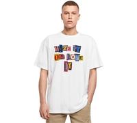 MT Upscale Mister Upscale Unisex T-Shirt Hate It Or Love It Oversize Tee, 100% Cotton, White, L