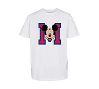 Mister Tee Unisex Kid's Mtk195-Mickey Mouse M Face Tee T-Shirt, White, 134 cm