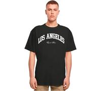 Mister Tee Unisex L.A. College Oversize Tee T-Shirt, Black,