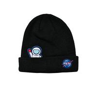 Mister Tee Unisex NASA Embroidery Kids Beanie Hat, Black, S/M