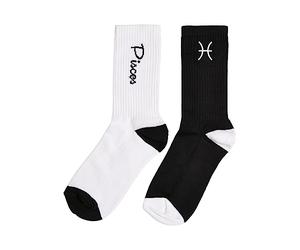 Mister Tee Unisex Socks, Black/White Pisces, 35-38