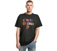 Mister Tee Mt2869-Hate It Or Love It Oversize Tee T-Shirt, Black, XS Große Größen Tall
