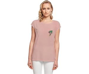 Mister Tee Women's MT10678-Ladies Flamingo Extended Shoulder Tee T-Shirt, Duskrose, L, Duskrosis, L