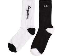 Mister Tee Zodiac Socks 2-Pack Black/White Aquarius