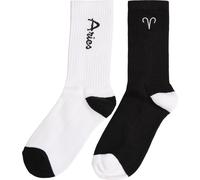 Mister Tee Zodiac Socks 2-Pack Black/White Aries