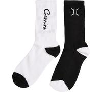 Mister Tee Zodiac Socks 2-Pack Black/White Gemini