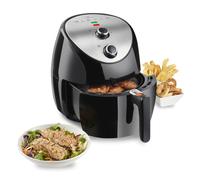 MisterChef Air Fryer with Rapid Air Circulation System, VORTX Frying, 30 Minute Timer & Adjustable Temperature Control, Oil Free Cooking. 1500W. 3.5 Litre Cooking Pot, Black, Free Recipe Book