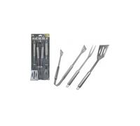 MisterChef? 910028 Bbq Deluxe Stainless Steel Tool Set | 3pcs. Accessory, Silver