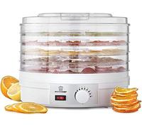 MisterChef® Food Dehydrator Machine for Home - 250W Electric Dehydrator with 5 Trays - Adjustable Thermostat - BPA-Free - Fruit, Vegetable & Meat Dryer - Easy Clean, 2-Year Warranty