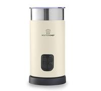 MisterChef Large 500W Automatic Milk Frother & Warmer - 4 Modes Hot & Cold Milk Frothing - 300ml Heating / 150ml Frothing Capacity - Silent Operation - Extra Whisks - Chrome Cream