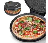 MisterChef Pizza Maker 1450W Ceramic Plates, 12 Inch / 30cm, 2,3 Metal, Free Recipe Book, Black
