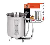 MisterChef Stainless Steel Pancake Crepes and Thin Batter Dispenser with Measuring Guide and lid | 1.2L Capacity | 2 Year Warranty