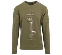 MisterTee Crewneck Long Sleeve Pullover Depresso Men's Long Sleeve Shirt Cotton