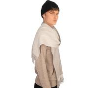 MISTI Warm Winter Scarf for Men and Women | 100% Baby Alpaca | Natural Undyed & Ethically Made in Peru (Light & Mid Grey)