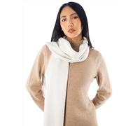 MISTI Warm Winter Scarf for Men and Women | 100% Baby Alpaca | Natural Undyed & Ethically Made in Peru (White & Beige)
