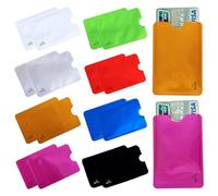 Mistillion 16 PCS RFID Blocking Card Sleeves, 8 Colors Waterproof Credit Card Protector Holders, Anti-Theft NFC Shielding for Debit ID Cards Travel Daily Security