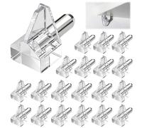 Mistillion 20 Pack 5mm Clear Shelf Support Pegs, High-Transparent ABS Plastic Cabinet Shelf Pins, Invisible Replacement Shelf Holder Pins for Kitchen Cabinets, Bookcases, Wardrobes