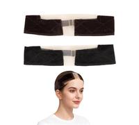 Mistillion 2Pcs Adjustable Wig Grip Headbands, Black Brown Invisible Wig Bands, Non-Slip Glueless Polyester Wig Holders for Lace Front Wigs All Head Sizes