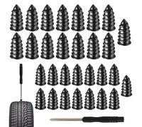 Mistillion 30-Piece Tyre Repair Kit with Rubber Nails and Screwdriver - Universal Puncture Repair Solution for Cars, Motorcycles, and Trucks - Fast Repair Nails (15 Small + 15 Large)