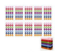 Mistillion 350PCS 1 Inch Round Clothing Size Stickers, 7 Colour Coded Self Adhesive Removable Size Labels for Retail, T-Shirts, Trousers & Apparel Organisation (XS, S, M, L, XL, XXL, XXXL)