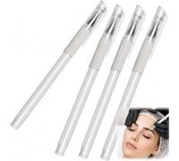 Mistillion 4 Pack White Brow Mapping Pens, Precision Skin Marker Pencils, Waterproof Eyebrow Positioning Markers for Professional Makeup Artists & Home Beauty Use