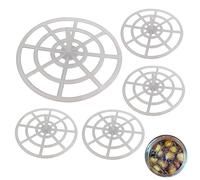 Mistillion 5 Pack Small Fermentation Weights, 5.5cm Round Mesh Presser Plates, Food Grade Plastic Fermenting Jar Accessories for Sauerkraut Kimchi Pickles Mini Jars