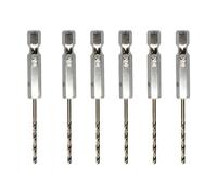 Mistillion 6PCS 2mm Drill Bits Set, 1/4" Hex Shank M35 Cobalt High Speed Steel Titanium Coated Twist Drill Bits, Precision Pilot Drill Bits for Steel, Copper, Aluminum, Wood, Plastic
