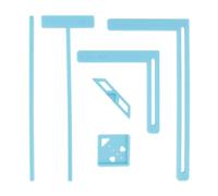 Mistillion 6Pcs Bookbinding Scrapbooking Stencil Kit, Plastic DIY Craft Template Tools for Beginners, Notebook Journal Calendar Handbook Making Supplies
