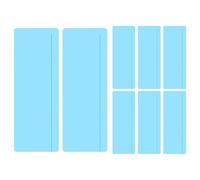 Mistillion 8 Pack Guided Reading Strips, Sky Blue Dyslexia Reading Overlays, PET Visual Tracking Highlight Strips to Reduce Visual Stress, for Students Teachers Office Home Reading
