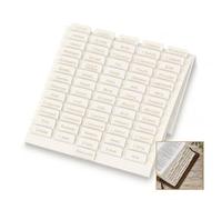 Mistillion 90 Pcs Gold Foil Bible Tabs, Cream White Laminated Bible Index Tabs with Blank Tabs & Alignment Guide, Bible Journaling Standard Bibles