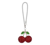 Mistillion Sparkly Cherry Car Hanging Ornament, Crystal Rhinestone Rear View Mirror Pendant, Bling Car Interior Decor for Women, Lucky Charm Auto Accessory Gift