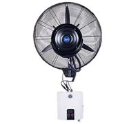 Misting Fan, 60° Oscillating Wall Mounted Cooling Fan with Mist Function, 3 Speed Settings for Industrial Workshop, Garage and Barn, 28in