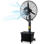 Misting Fan, 90° Oscillating Pedestal with 3 Speed Settings & 43L Water Tank for Garage, Workshop, Barn - Powerful 750mm Fan Blade for Efficient Cooling