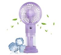 Misting Fan Portable - Foldable Personal Fan with Mist Spray | USB Rechargeable Air Cooler 3 Speeds Cooling for Walking Sports Events Women Shopping Picnic Gym Men