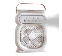 Misting Fan, Portable Misting Fan Rechargeable Cooler, 7 Colors Night Light 3 Wind Speeds 450ml Water Tank Cooling Electronics for Camping, Beach, Cruise