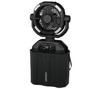 Misting Fan Portable Rechargeable with 6L Bucket & 20000mAh Battery, 4 Mist Nozzles, Remote & LED, Outdoor Cooling Fan for Camping, Patios, Hiking (Black)