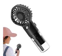 Misting Fan Portable - Travel Mini Portable Rechargeable Small Fan | Rechargeable Travel Handheld Small 4-Speed Adjustable Long Battery Life Humidifier For Indoor Outdoor Desks