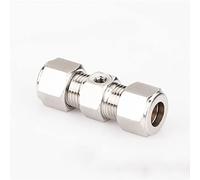Misting Nozzle, 10PCS 3/8" Quick Connector Straight Joint Nozzles Seat 10/24 UNC High Pressure Misting Cooling System Fittings Tee Connector(Silver,Onehole Connector)