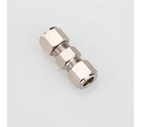 Misting Nozzle, 10PCS 3/8" Quick Connector Straight Joint Nozzles Seat 10/24 UNC High Pressure Misting Cooling System Fittings Tee Connector(Silver,Nohole Connector)