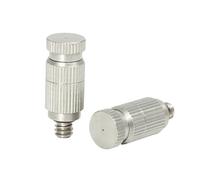 Misting Nozzle Adjustable Brass Atomizing, 10 Pack High Pressure Brass 304 Stainless Steel Misting Nozzles 3/16" 0.1-1.0mm Orifice(Orifice 0.2mm)