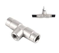 Misting Nozzle Adjustable Brass Atomizing, Misting Nozzle Kit High Pressure 3/8" Slip-Lock Tees 2pcs 1/8 Quick-Connect Straight Single