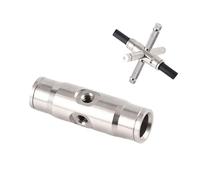 Misting Nozzle Adjustable Brass Atomizing, Misting Nozzle Kit High Pressure 3/8" Slip-Lock Tees 2pcs Quick-Connect Straight Through Four Holes