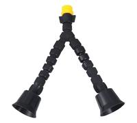 Misting Nozzle Double Hole Plastic Sprayer for Lawn Plant | Black Twin Head Design, Spray Uniformly in Two Directions, Site Dust Removal and Agricultural Irrigation